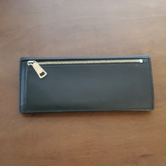 Coach Dark Leather Clutch with Gold Accent - Picture 2 of 8